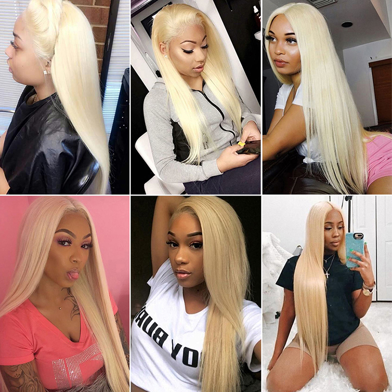 613 Blonde Transparent Lace Front Wigs 100 Unprocessed Virgin Brazilian Straight Human Hair 13x4 Lace Frontal Wig Pre Plucked