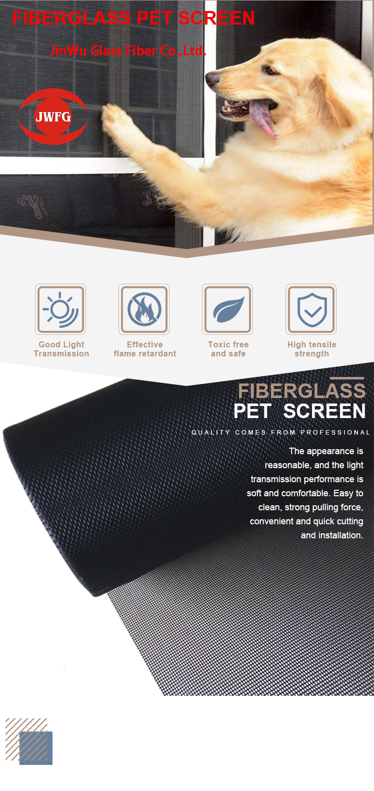 Polyester Mesh For Pet Window Screen, High Quality Polyester Mesh For