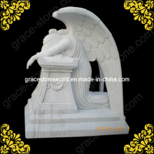 Marble Carved Kneeling Angel Gravestone