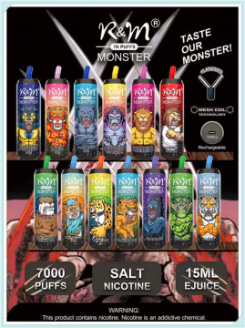 Best R&M Monster 7000 Puffs Disposable Vape