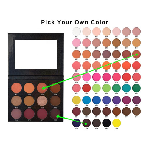 Haga su propia paleta de sombras de ojos personalizada de sombra de ojos de marca