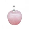 3D Rose Quartz Apple Penden Collece для женщин -девочек