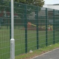 Green vinyl welded wire mesh airport fence