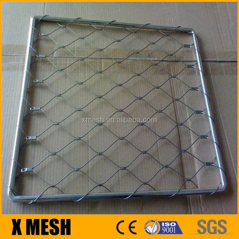 contemporary wire mesh stair railings