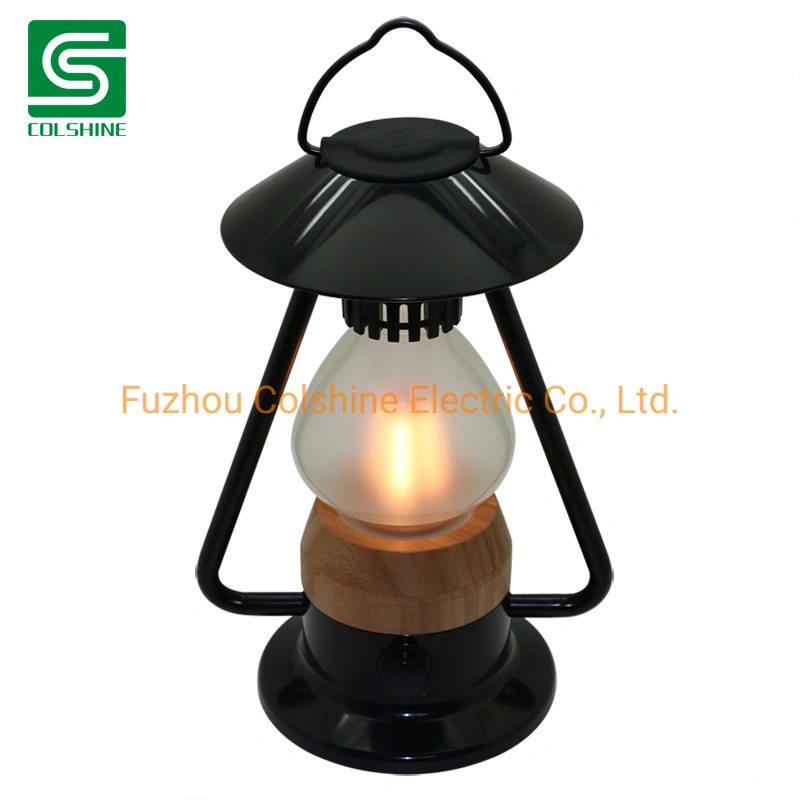 Dimmable LED Camping Lantern Rechargeable Lamp with a Bluetooth Speaker