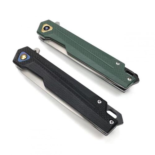 Stainless Steel Folding Blade Knife with G10 Handle Tactical Poacher Camping Knife Customized OEM Support