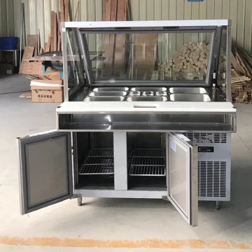 Customized Stainless Steel Refrigerated Salad Bar Counter - Size Matters