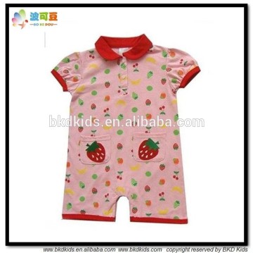 BKD Strawberry gilrs polo clothes polo rompers from china factory