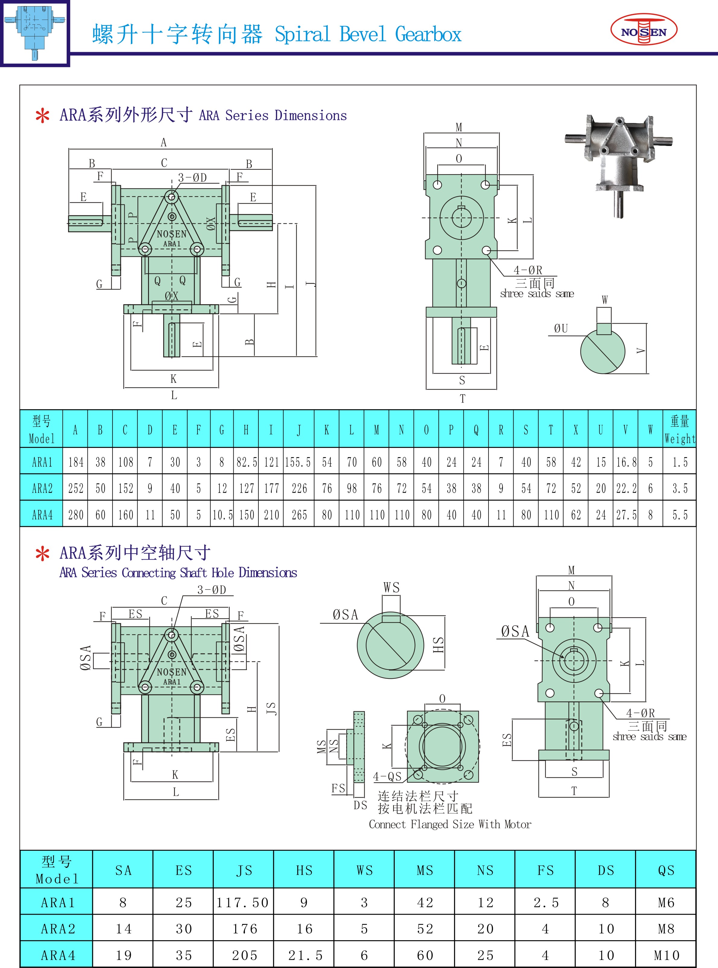 Small Size Aluminum House Gear Reducer with Stainless Steel Shaft