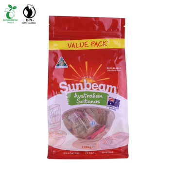 Ziplock Biodegradable Stand Up Snack Pouch Untuk kue makanan, buah-buahan kering