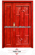 Mother and son door, unequal double door, wooden double door