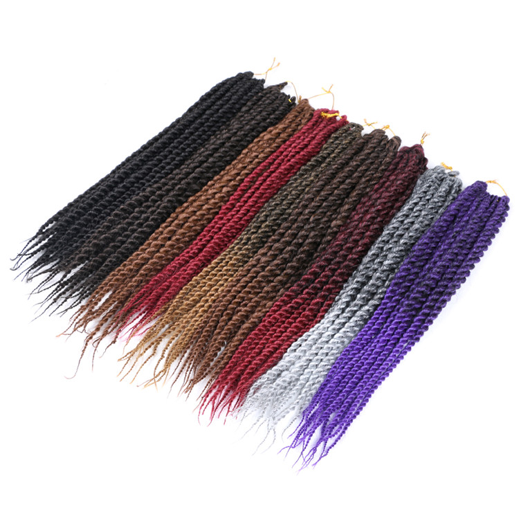 12Strands/Pack Thick Twist Braids Big Senegalese Braids Prelooped Crochet Hair Synthetic Extensions 14 18 22inch