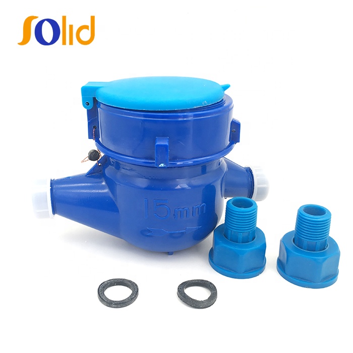 Dn15-50mm ABS Plastic Liquid Sealed Multi-jet Type Wet-Dial Mechanical Cold Water Meter