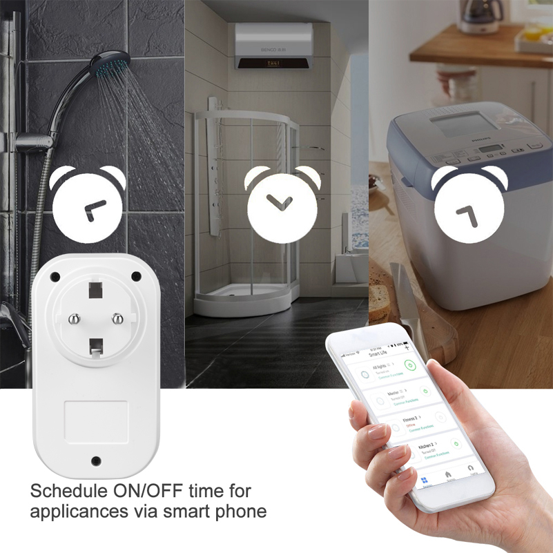 Wireless Echo Timer Google Amazon Alexa Outlet Europe EU WiFi Socket Smart Plug