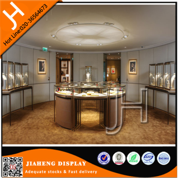 Brand names of jewellery shops revolving jewelry display case