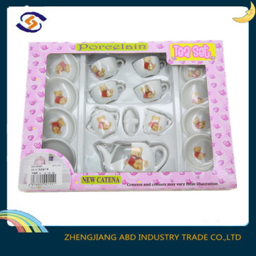 Lovely dot toy porcelain tea set 15pcs tea set for kids