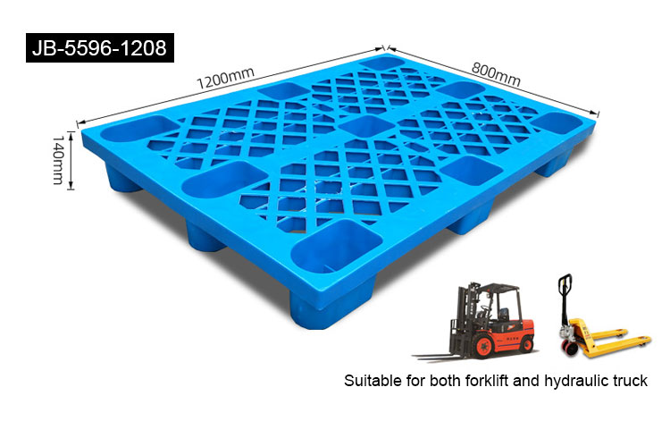 KELIGHT HDPE Single Side Stacking Plastic Pallet for Shop, Packing Tray/