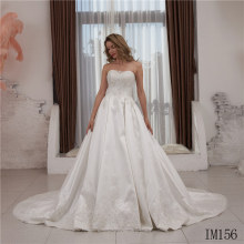 Strapless White Princess Wedding Dresses Bride Frock Vestidos De Novia