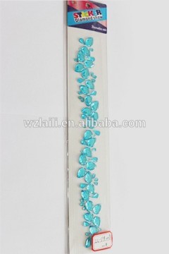 2015 Popular colourful blue acrylic chain sticker