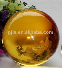 yellow crystal glass ball 100mm, 100mm yellow crystal ball