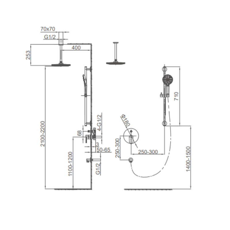 bath shower mixer sets