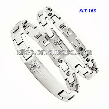 XLT-163 Stainless Steel Couple Magnetic Bracelets