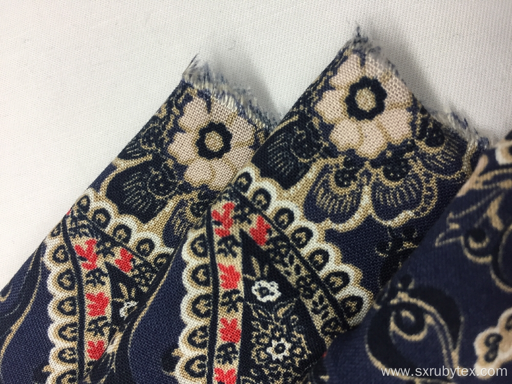 30s Rayon Challis Print Fabric