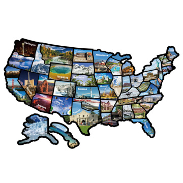 RV Travel Map Decal Sticker for State Journeys - 11x17" US Map for Trailers and Campers