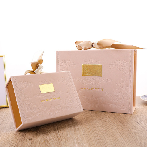 Luxury Design Custom Letterpress Logo Velvet Gift Box