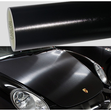 Brush Metallic Black Car Wrap Vinyl