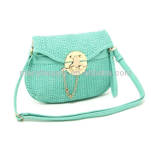 Ladies pu criss-cross shoulder bag