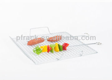 Rectangle folded bbq grill mesh wire clamps PF-E144
