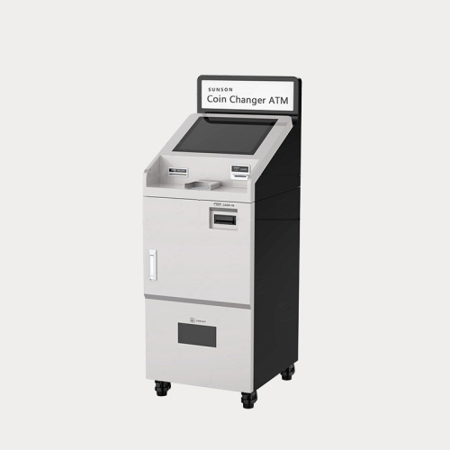 Standalone ATM for Banknote to Coin Exchange with Card Reader and Coin Dispenser