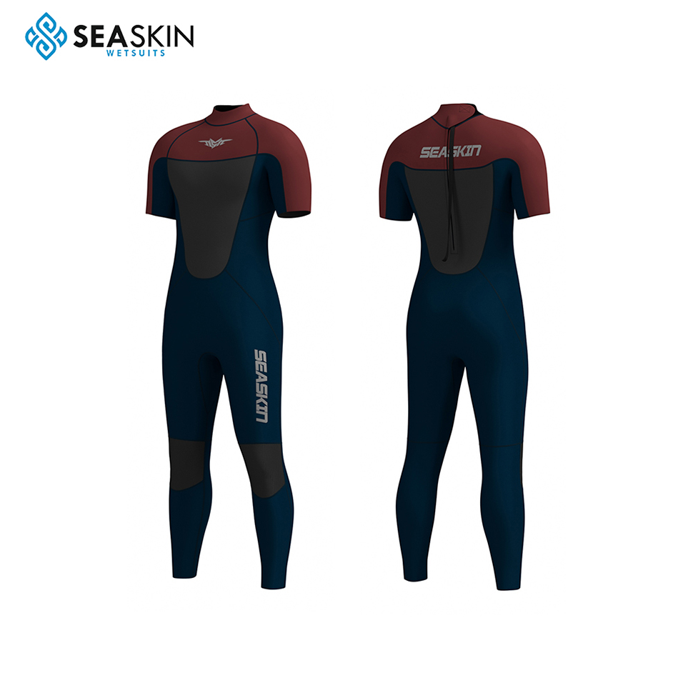 Pria seaskin jas basah kembali zip di air dingin selam selam selam 3mm neoprene wetsuit