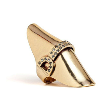 Gold ring zinc alloy ring fashion alloy crystal ring popular alloy ring