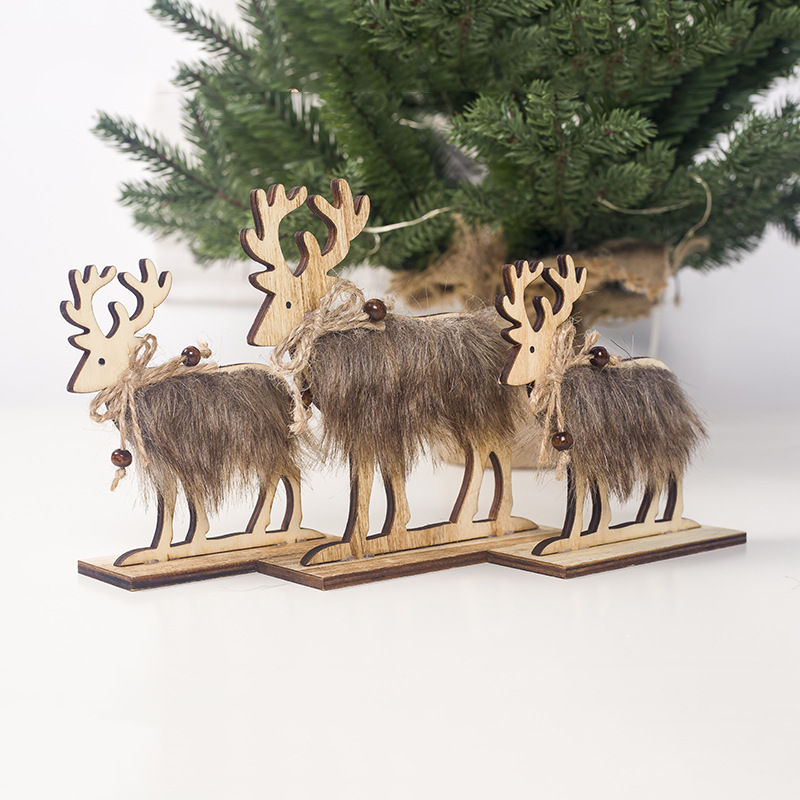 DIY Creative Small Hollow Christmas Wooden Ornaments For Home Christmas Party Ornament Decorations Kids Gift Supplies