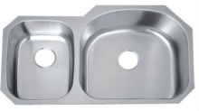 9653AR Jiangmen Manufacturer Vessel Undermount Sink Stainless Steel Inox Double Bowl