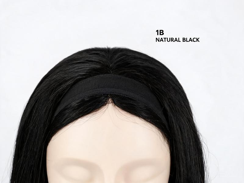 Natural Black Headband Wig Human Hair