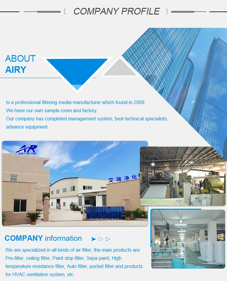 Cardboard Frame Foldaway Pleat HAVC Pre Air Filter for Sale