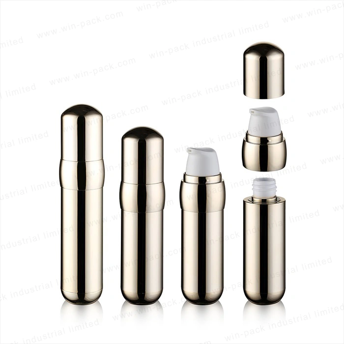 Winpack UV Coating Shiny Gold Airless Bottle with Gold Pump 20ml 30ml