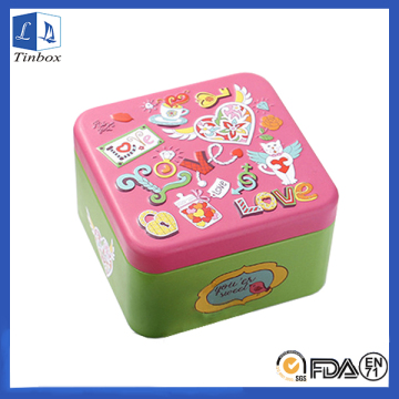 Square Watch Tin Case Containers With Lids