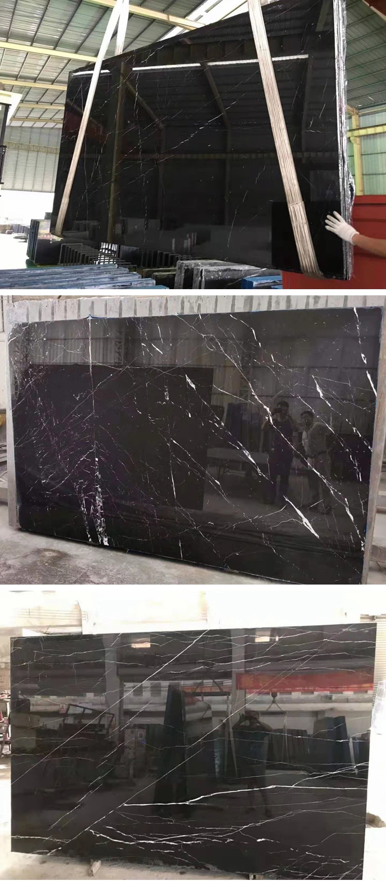 Good Quality Memphis Tn Black Natural Stone Marble Tile