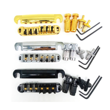 Gold Wholesale 6 String Locking Saddle Roller Guitar Tune-o-matic Bridge for LP Style Guitar