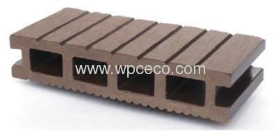 135x25mm Wood-plastic Composite Hollow Decking For Outdoor 