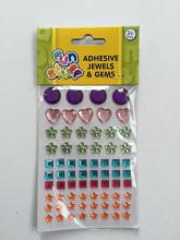 heart shape adhersive gem stone sheet