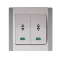 A Series 2 Gang Big Plate Wall Switch