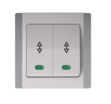 A Series 2 Gang Big Plate Wall Switch