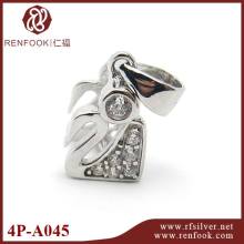 Silver jewelry online rhinestone pendant bail with diamond