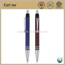 Metal barrel with gemstone ballpoint pen