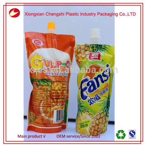 plastic liquid food drinks stand up pouches wholesale